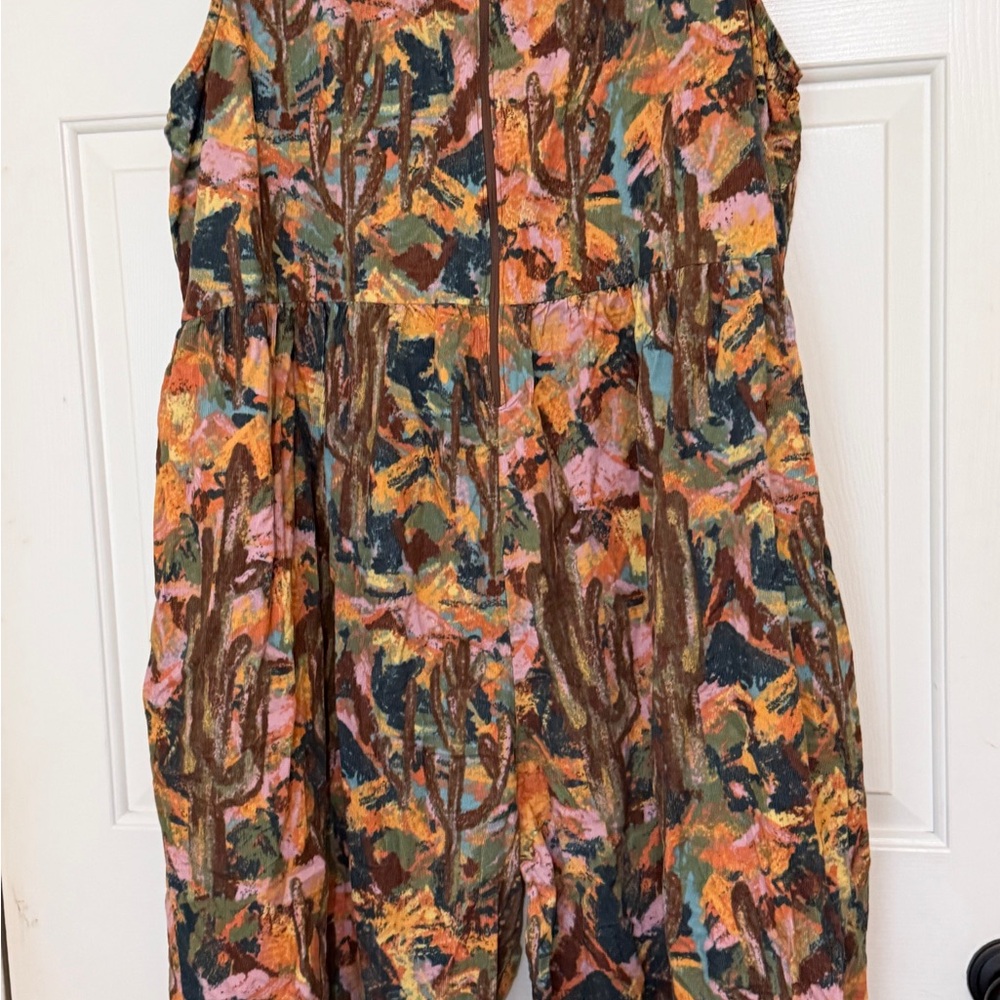 Lucy & Yak Bowie Sleeveless Corduroy Jumpsuit in Nevada Print Size 20 Boutique - Picture 11 of 12